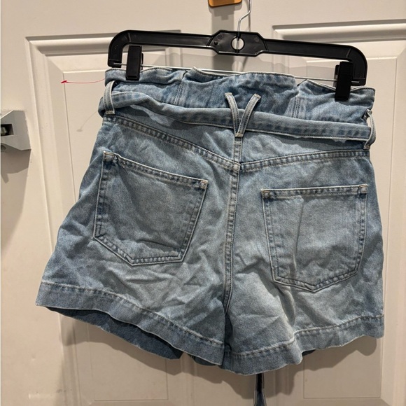 Veronica Beard shorts Nori paperbag waist denim blue size 27 - Picture 3 of 5